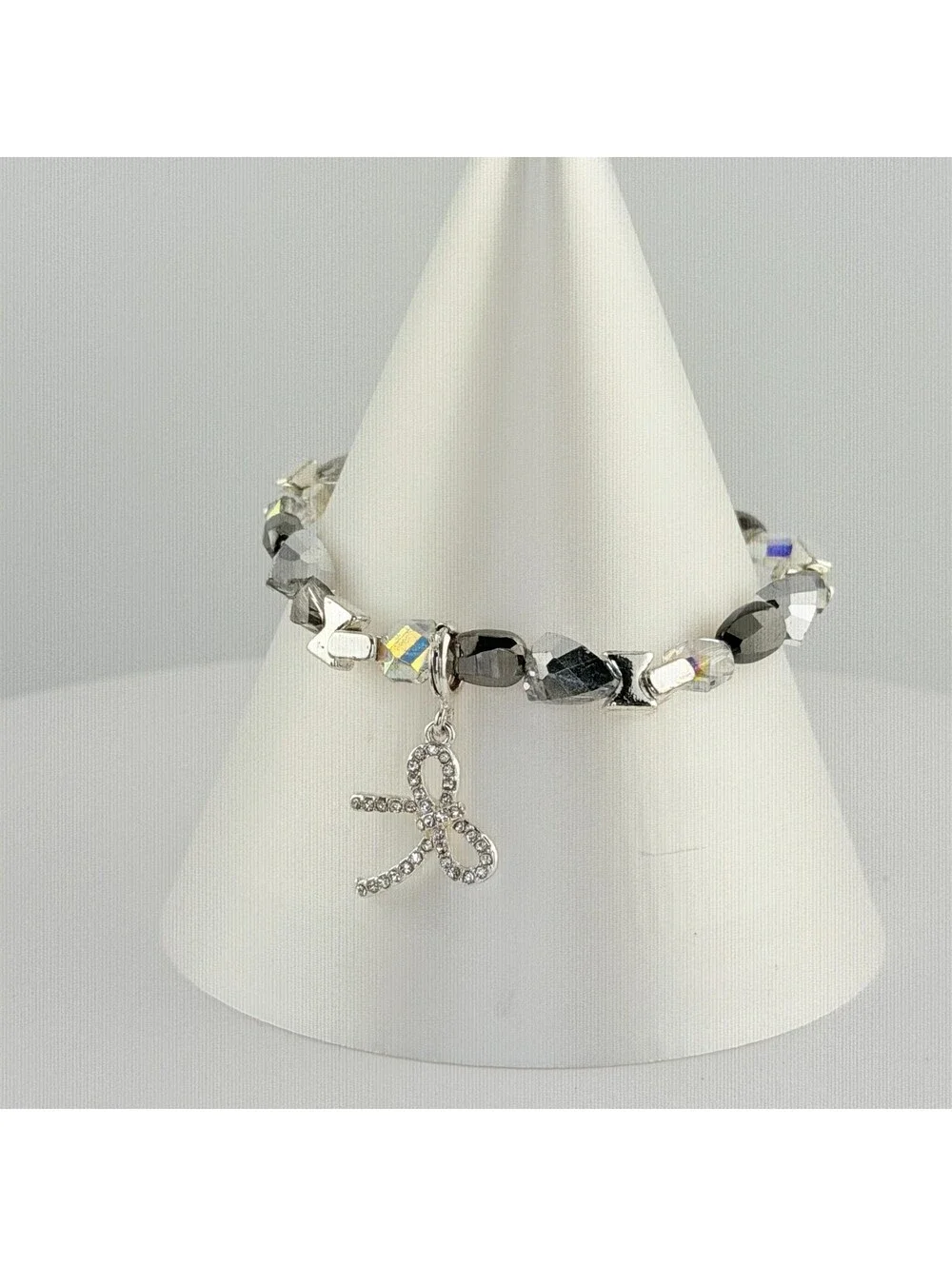 Bomb Party Single Stack Bow Charm Bracelet - on Silver Plating #181